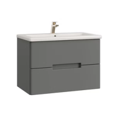 Комплект тумба с раковиной Sanstar Noche 80 см подвесная графит софт